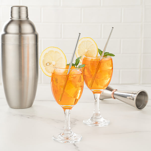 Restaurantware Bar Lux Stainless Steel Straw - 5" - 2 Count Box