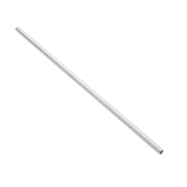 Restaurantware Bar Lux Stainless Steel Straw - 7 1/2" - 2 Count Box