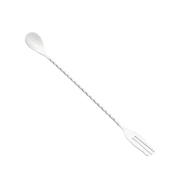 Restaurantware Bar Lux Stainless Steel Trident Barspoon - 12" - 1 Count Box