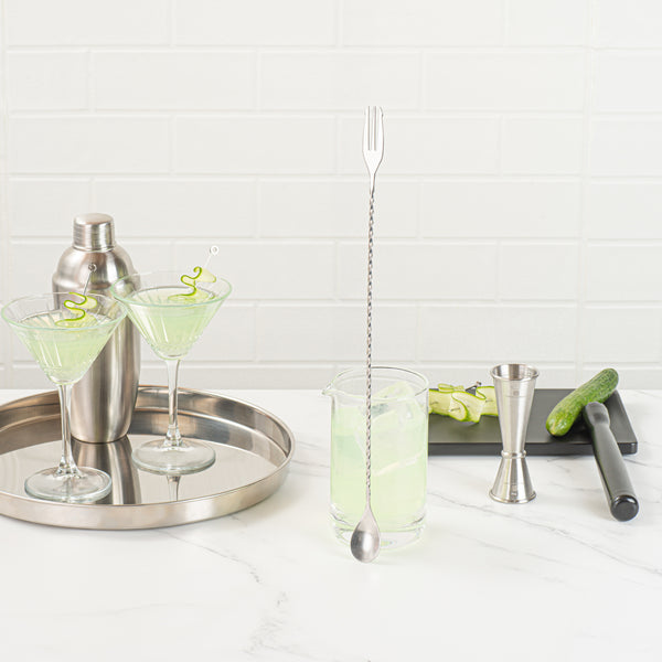 Restaurantware Bar Lux Stainless Steel Trident Barspoon - 16" X 1 1/4" X 1/2" - 1 Count Box