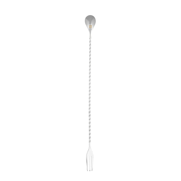 Restaurantware Bar Lux Stainless Steel Trident Barspoon - 16" X 1 1/4" X 1/2" - 1 Count Box