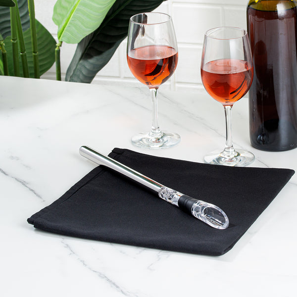 Restaurantware Bar Lux Stainless Steel Wine Chiller Stick / Pourer - With Aerator - 12 3/4" - 1 Count Box