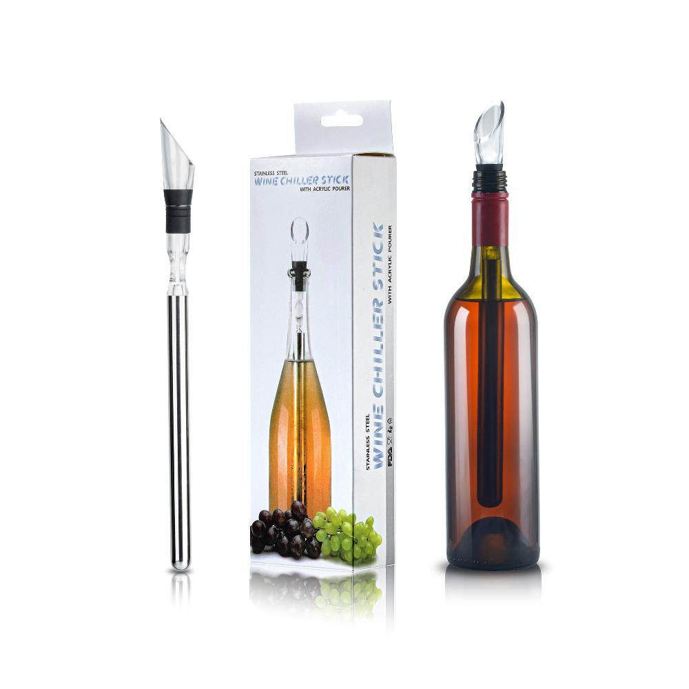 restaurantware Bar Lux Stainless Steel Wine Chiller Stick / Pourer - with Aerator - 12 3/4" - 1 count box