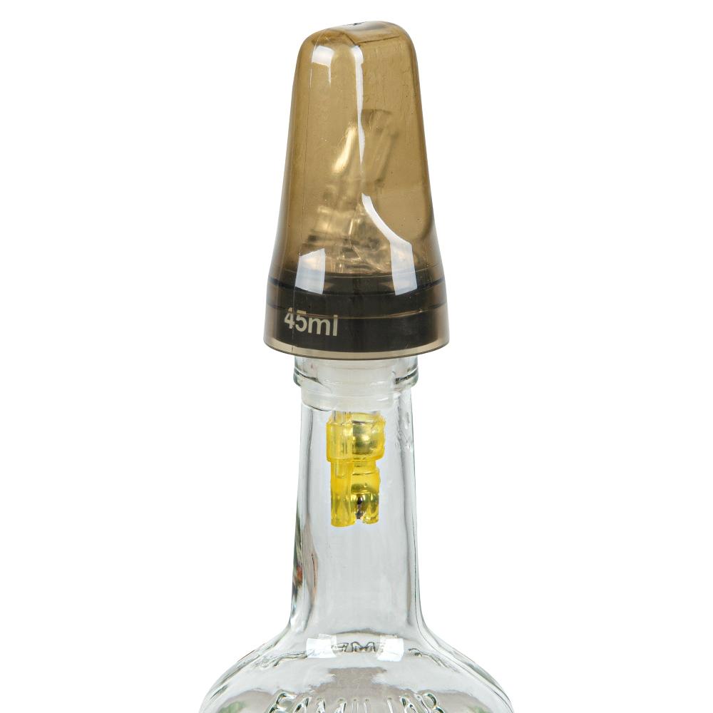 restaurantware Bar Lux Translucent Plastic Liquor Pourer Cover - Universal - 1 3/4" x 1 3/4" x 3" - 100 count box
