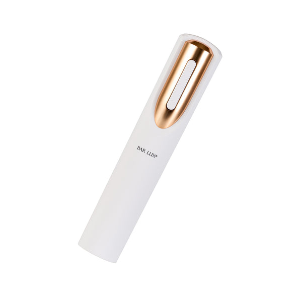 Restaurantware Bar Lux White And Rose Gold Electric Wine Opener - With Charging Base And Wine Foil Cutter - 1 Count Box