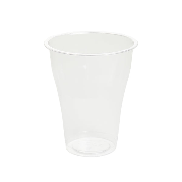Restaurantware Basic Nature 14 Oz Clear PLA Plastic Beer Glass - Compostable - 3 3/4" X 3 3/4" X 4 1/2" - 1000 Count Box