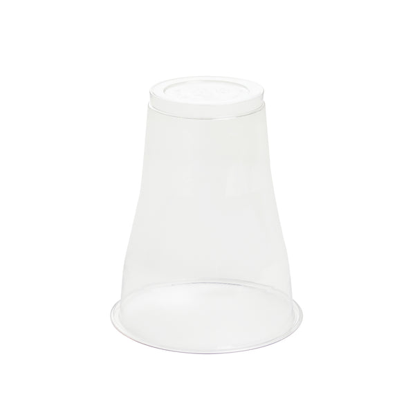 Restaurantware Basic Nature 14 Oz Clear PLA Plastic Beer Glass - Compostable - 3 3/4" X 3 3/4" X 4 1/2" - 1000 Count Box