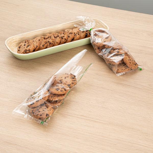 Restaurantware Basic Nature Clear Plastic Bag - No Flap Home Compostable High Clarity Heat Sealable - 10" X 3 3/4" - 100 Count Box