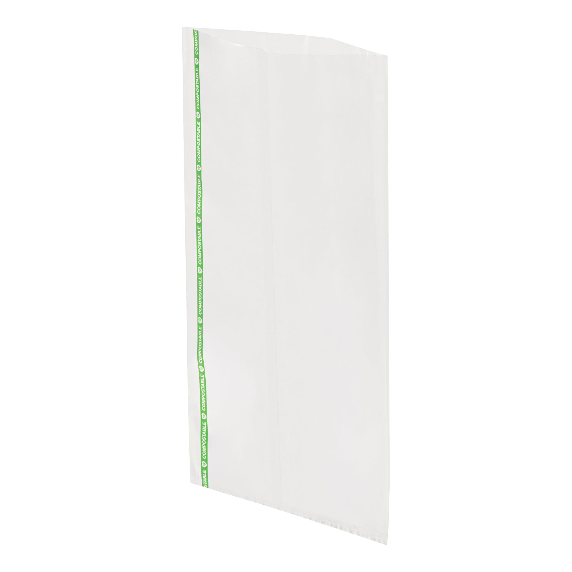 restaurantware Basic Nature Clear Plastic Bag - No Flap Home Compostable High Clarity Heat Sealable - 14" x 7" - 100 count box