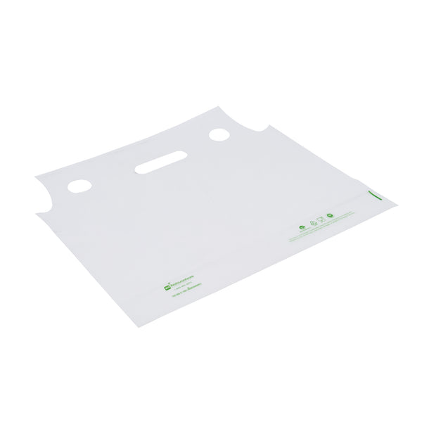 Restaurantware Basic Nature Clear Plastic Drink Carrier Bag - Fits 2 Cups Biodegradable - 12 1/2" X 3 1/4" X 11" - 100 Count Box