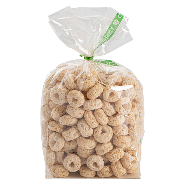 Restaurantware Basic Nature Clear Plastic Gusset Bag - Compostable Paper Insert Heat Sealable - 3" X 2" X 6 1/2" - 100 Count Box