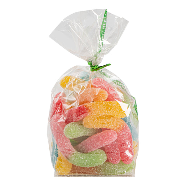 Restaurantware Basic Nature Clear Plastic Gusset Bag - Compostable Paper Insert Heat Sealable - 2" X 1 1/2" X 5" - 100 Count Box