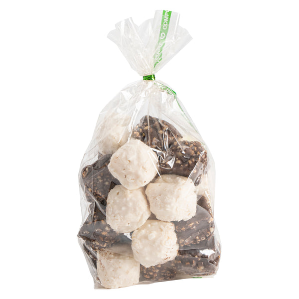 Restaurantware Basic Nature Clear Plastic Gusset Bag - Compostable High Clarity Heat Sealable - 3 1/2" X 2 1/4" X 9 3/4" - 100 Count Box