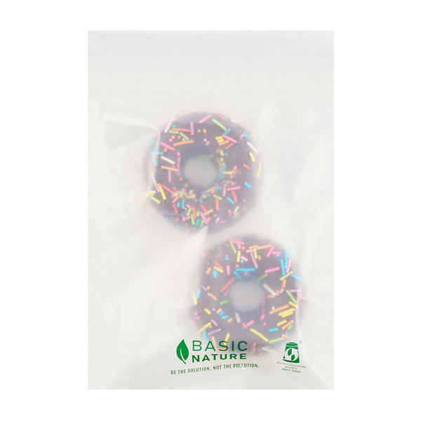 Restaurantware Basic Nature Translucent PLA Plastic / PBAT Lip And Tape Bag - Self-Sealing Compostable - 9" X 6" - 100 Count Box