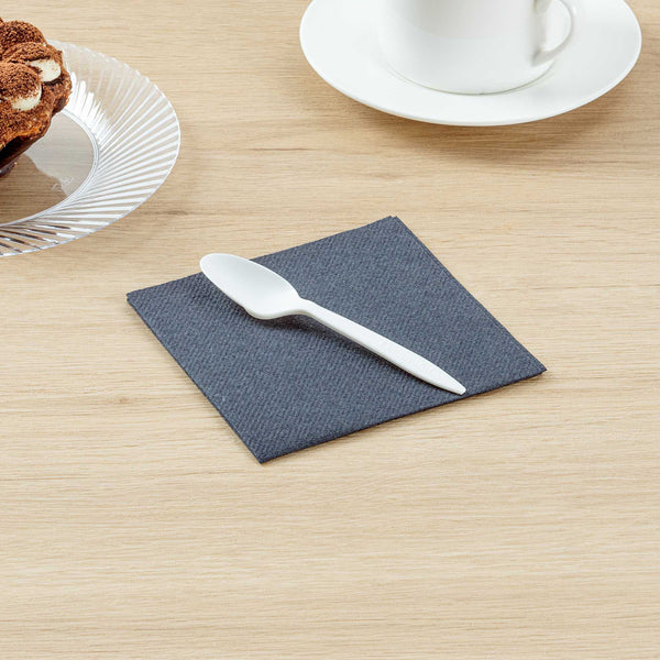 Restaurantware Basic Nature White CPLA Plastic Dessert Spoon - Compostable - 5" - 500 Count Box