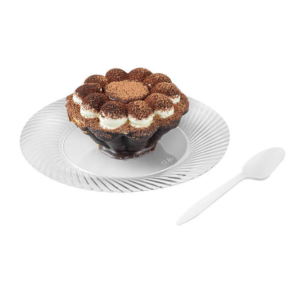 Restaurantware Basic Nature White CPLA Plastic Dessert Spoon - Compostable - 5" - 500 Count Box