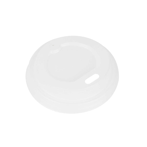 Restaurantware Basic Nature White PLA Plastic Coffee Cup Lid - Fits 4 Oz Compostable - 500 Count Box