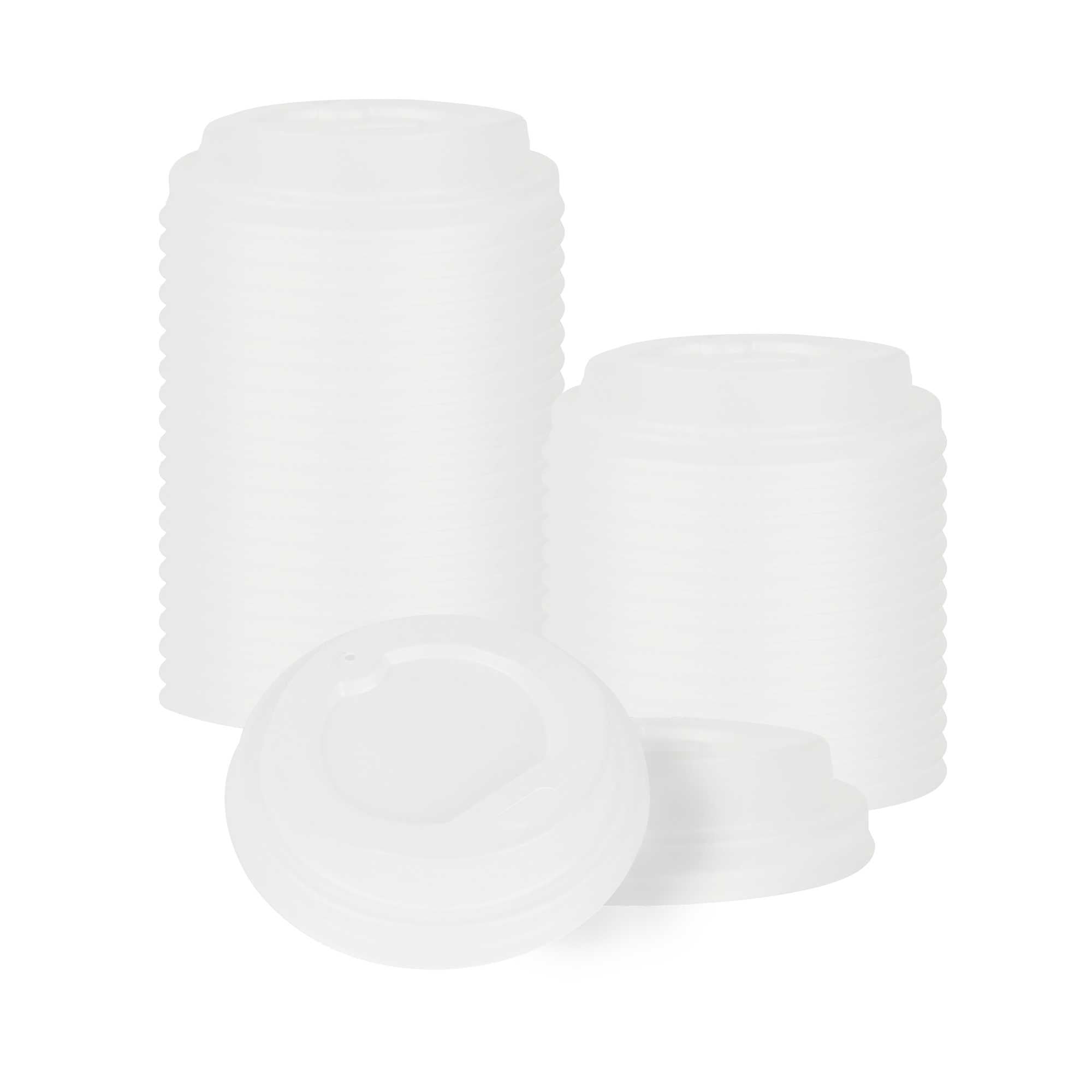 restaurantware Basic Nature White PLA Plastic Coffee Cup Lid - Fits 4 oz Compostable - 500 count box