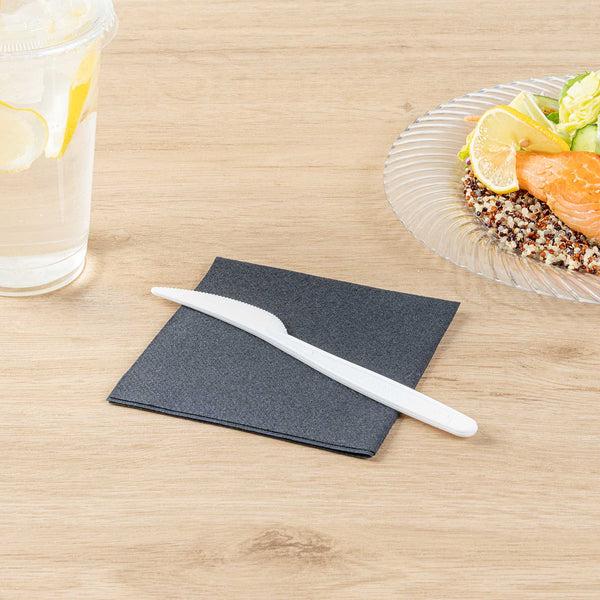 Restaurantware Basic Nature White PLA Plastic Knife - Compostable - 7" - 250 Count Box