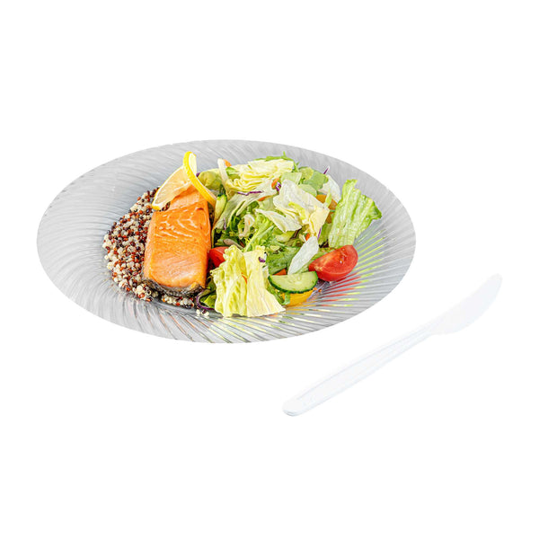 Restaurantware Basic Nature White PLA Plastic Knife - Compostable - 7" - 250 Count Box