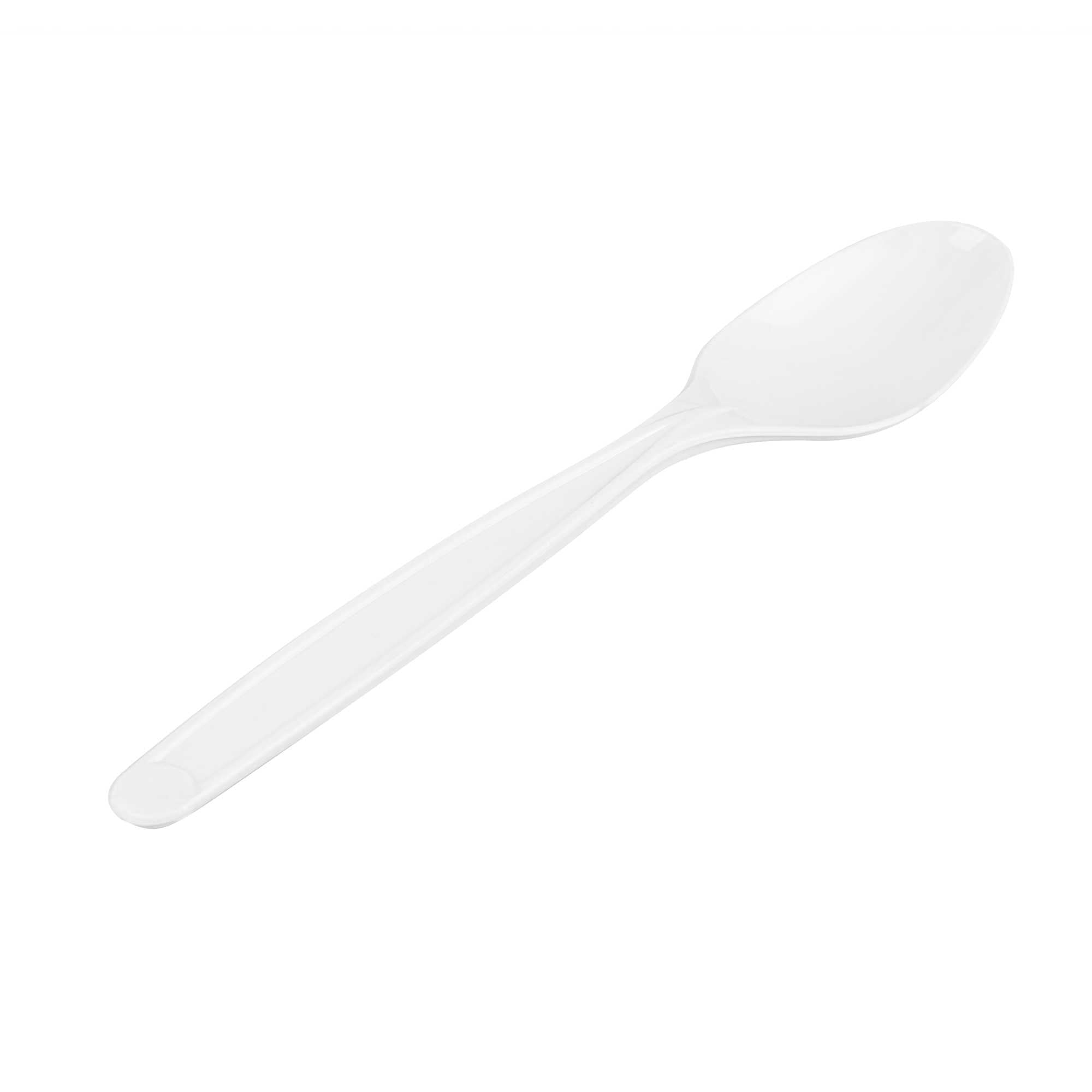 restaurantware Basic Nature White PLA Plastic Spoon - Compostable - 6 1/4" x 1 1/4" x 1/2" - 250 count box