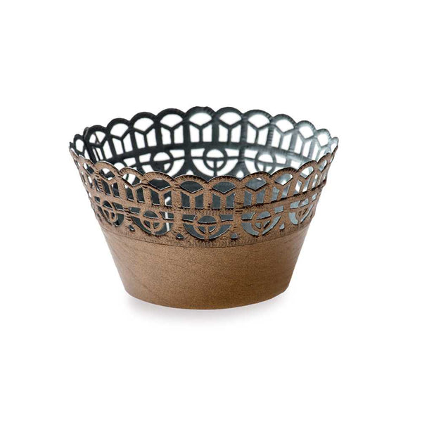 Restaurantware Bellissimo Round Cocoa Brown Paper Cupcake Wrap - 2 1/4" X 2 1/4" X 2" - 200 Count Box