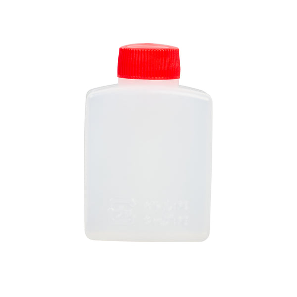 Restaurantware Bento Tek 2 Oz Translucent Plastic Soy Sauce Bottle - With Red Cap - 1 1/2" X 1" X 2 1/2" - 1000 Count Box