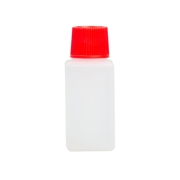 Restaurantware Bento Tek 6 ML Translucent Plastic Soy Sauce Bottle - With Red Cap - 1/2" X 1/2" X 1 3/4" - 1000 Count Box