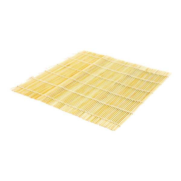 Restaurantware Bento Tek Square Natural Bamboo Sushi Mat - 10 1/2" X 10 1/2" - 1 Count Box
