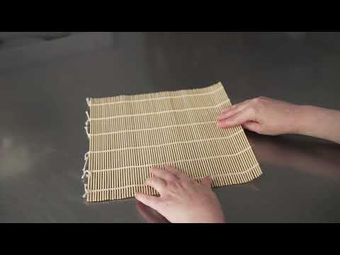 Restaurantware Bento Tek Square Natural Bamboo Sushi Mat - 10 1/2" X 10 1/2" - 1 Count Box
