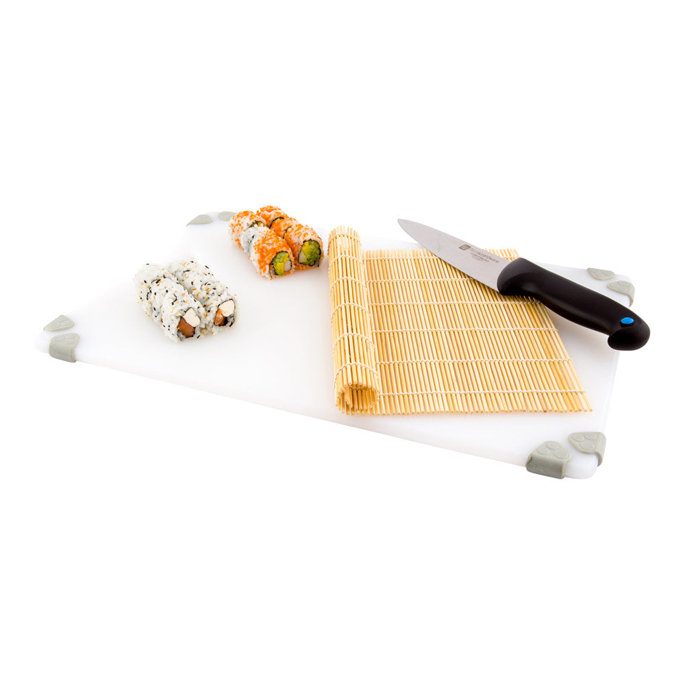 restaurantware Bento Tek Square Natural Bamboo Sushi Mat - 10 1/2" x 10 1/2" - 1 count box