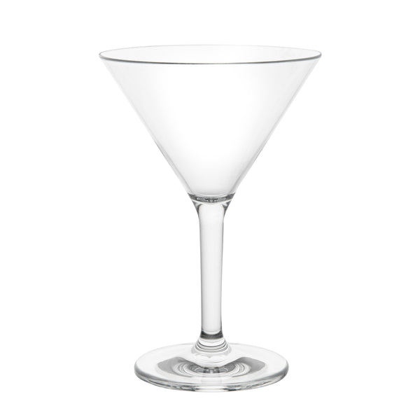 Restaurantware Bev Tek 10 Oz Polycarbonate Cocktail Martini Glass - 4 1/2" X 4 1/2" X 6 1/2" - 24 Count Box