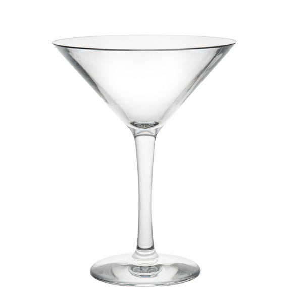 Restaurantware Bev Tek 10 Oz Polycarbonate Cocktail Martini Glass - 5 1/4" X 5 1/4" X 6 3/4" - 24 Count Box