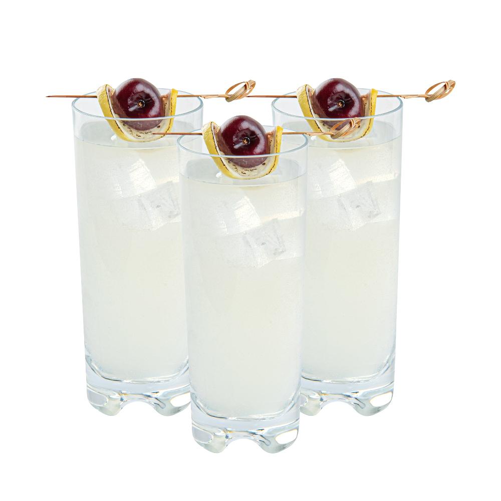 restaurantware Bev Tek 10 oz Polycarbonate Collins Glass - 2 1/2" x 2 1/2" x 6 1/4" - 48 count box