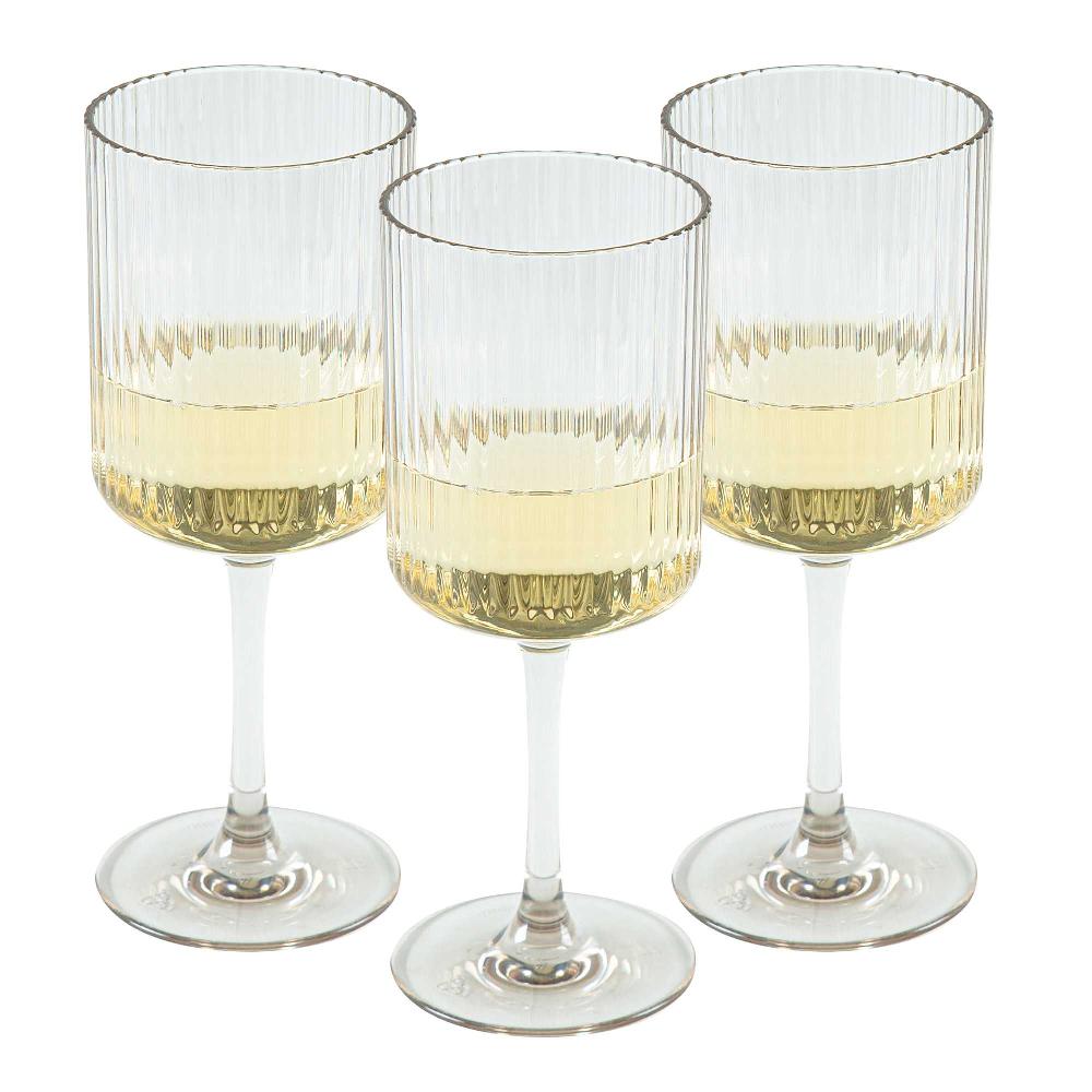 restaurantware Bev Tek 12 oz Clear SAN Plastic Wine Glass - 48 count box