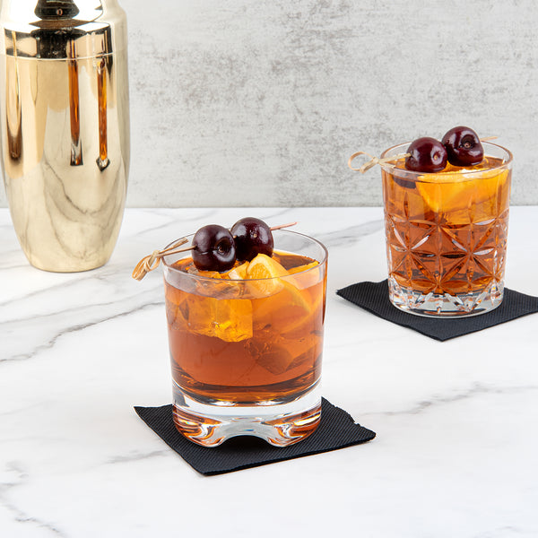 Restaurantware Bev Tek 12 Oz Polycarbonate Double Old Fashioned Glass - 3 1/2" X 3 1/2" X 3 3/4" - 48 Count Box