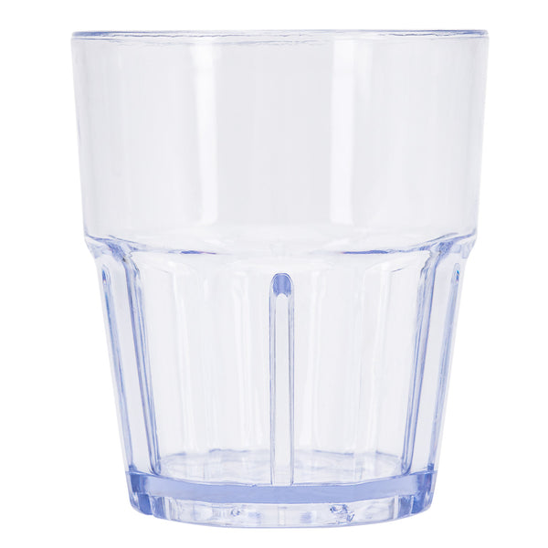 Restaurantware Bev Tek 12 Oz Round Clear Plastic Tumbler - Shatter-Resistant - 3 1/2" X 3 1/2" X 4" - 50 Count Box
