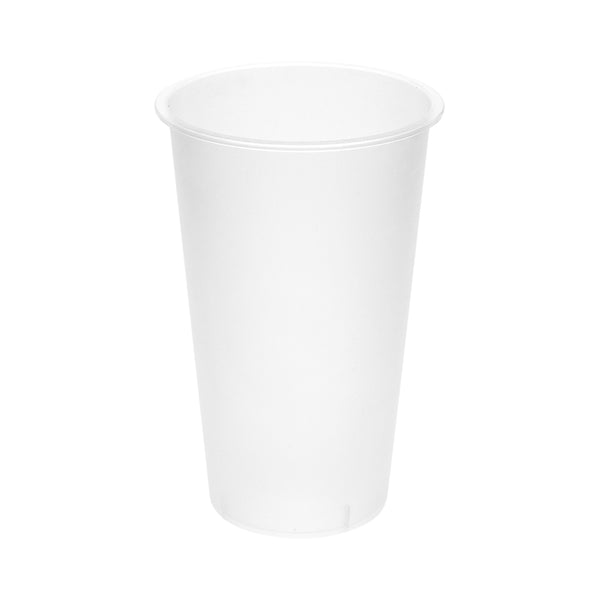Restaurantware Bev Tek 12 Oz Round Frosted Clear Plastic Hot / Cold Drinking Cup - 3 1/2" X 3 1/2" X 4" - 100 Count Box