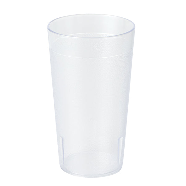 Restaurantware Bev Tek 12 Oz SAN Plastic Tumbler - Pebbled - 3" X 3" X 5" - 12 Count Box