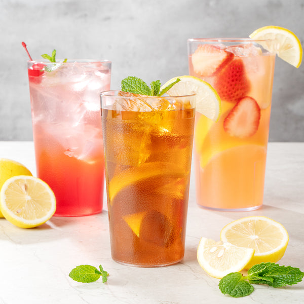 Restaurantware Bev Tek 12 Oz SAN Plastic Tumbler - Pebbled - 3" X 3" X 5" - 12 Count Box