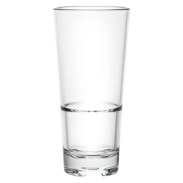 Restaurantware Bev Tek 14 Oz Polycarbonate Highball Glass - Stackable - 3" X 3" X 6 1/2" - 48 Count Box