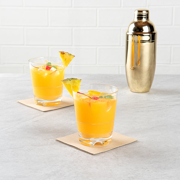 Restaurantware Bev Tek 14 Oz Polycarbonate Old Fashioned Glass - Stackable - 3 3/4" X 3 3/4" X 4 1/4" - 48 Count Box