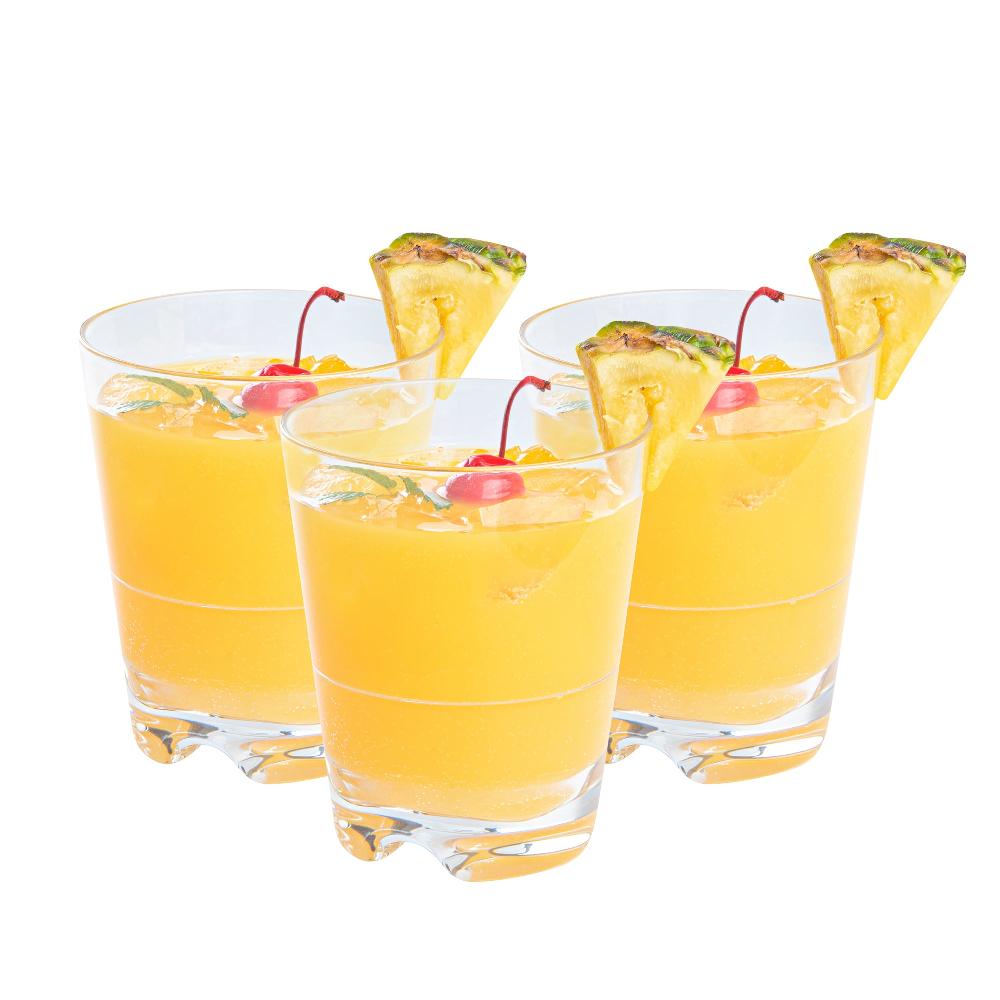 restaurantware Bev Tek 14 oz Polycarbonate Old Fashioned Glass - Stackable - 3 3/4" x 3 3/4" x 4 1/4" - 48 count box