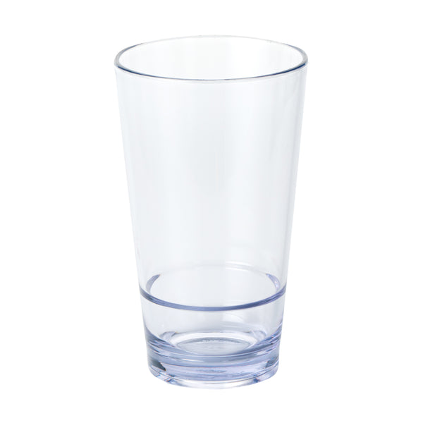 Restaurantware Bev Tek 14 Oz SAN Plastic Highball Glass - Stackable - 3 1/4" X 3 1/4" X 5 1/2" - 12 Count Box
