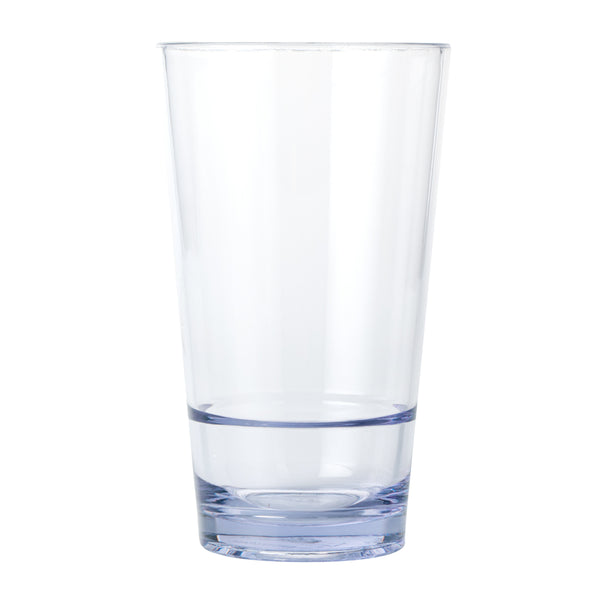 Restaurantware Bev Tek 14 Oz SAN Plastic Highball Glass - Stackable - 3 1/4" X 3 1/4" X 5 1/2" - 12 Count Box
