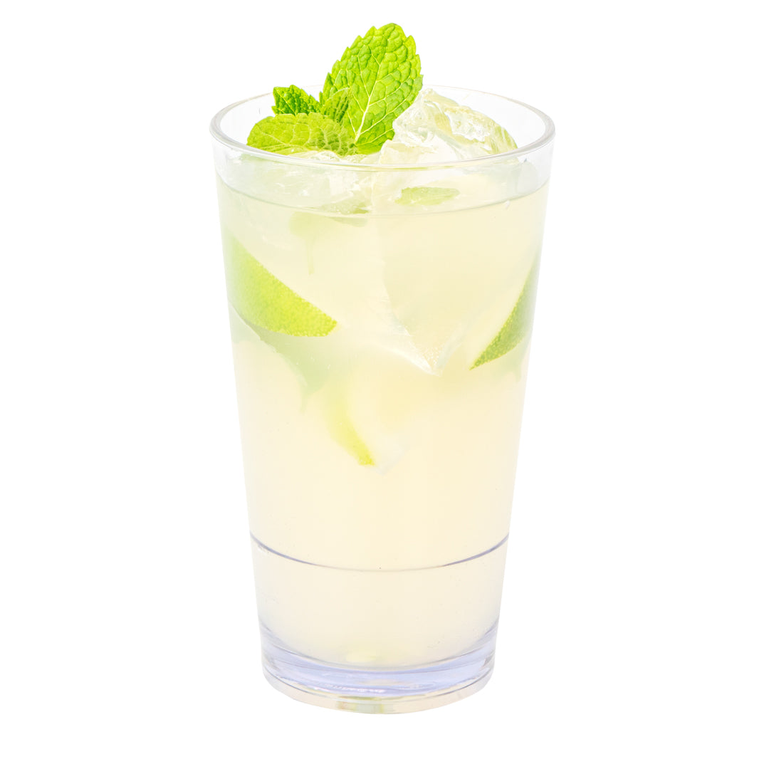 restaurantware Bev Tek 14 oz SAN Plastic Highball Glass - Stackable - 3 1/4" x 3 1/4" x 5 1/2" - 12 count box