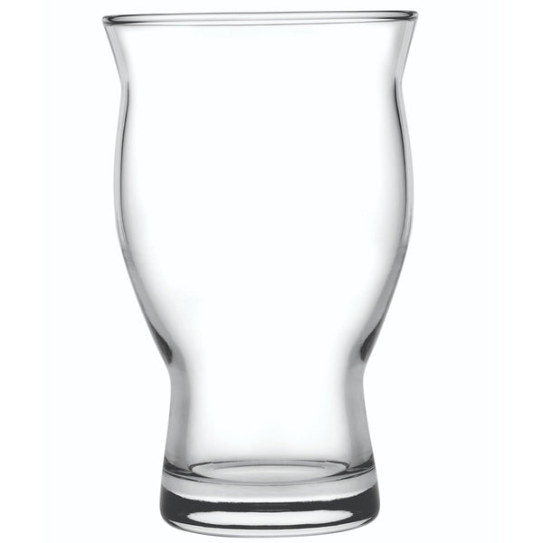 Restaurantware Bev Tek 16 Oz Craft Beer Pint Glass - Flared - 3 1/2" X 3 1/2" X 5 3/4" - 12 Count Box