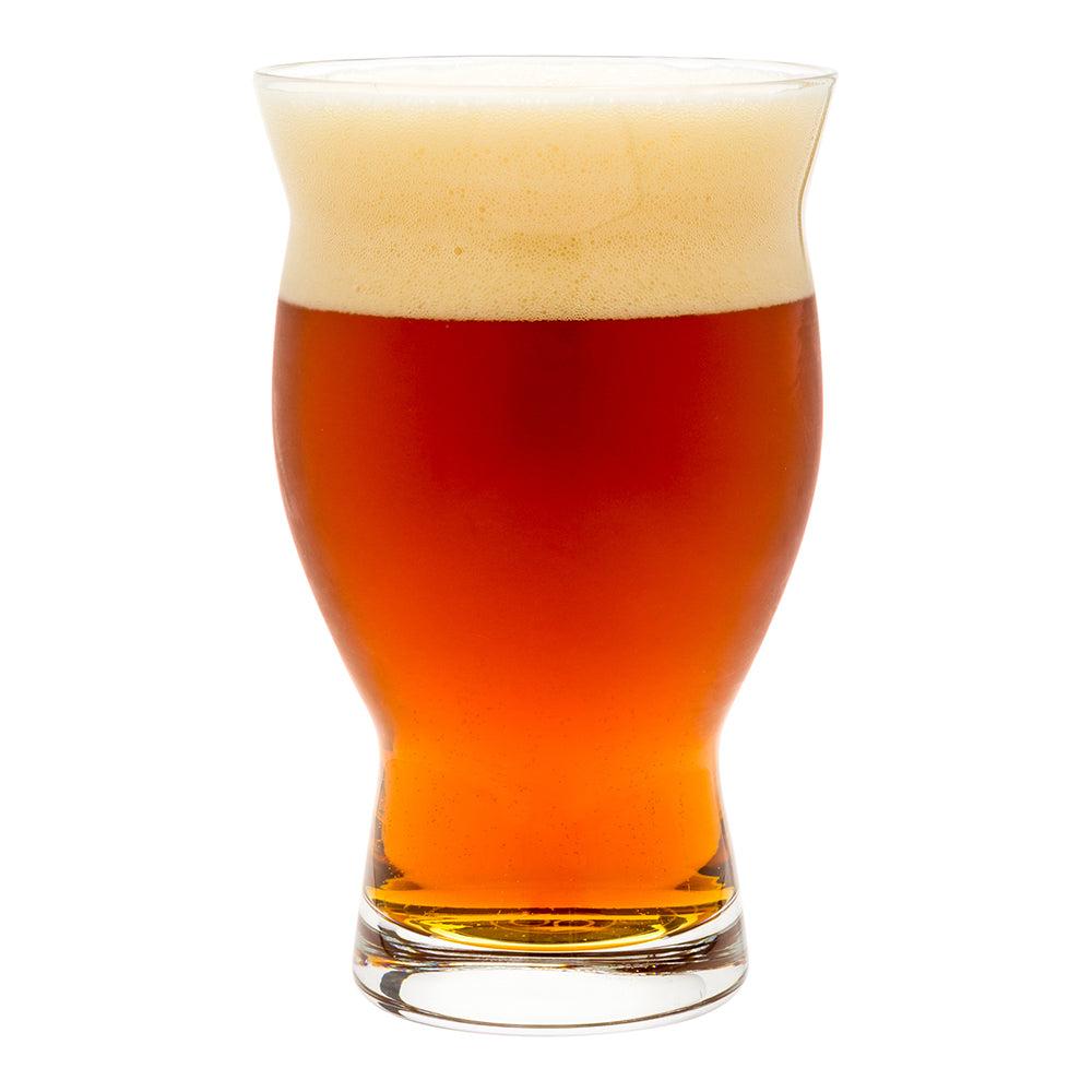 restaurantware Bev Tek 16 oz Craft Beer Pint Glass - Flared - 3 1/2" x 3 1/2" x 5 3/4" - 12 count box