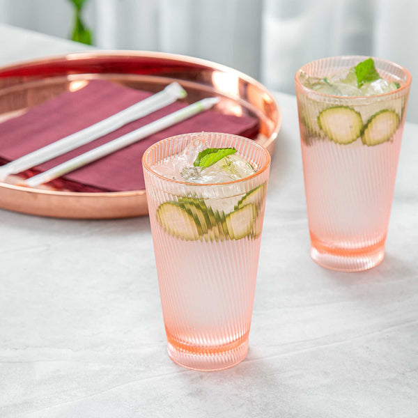 Restaurantware Bev Tek 16 Oz Pink SAN Plastic Tumbler - 48 Count Box