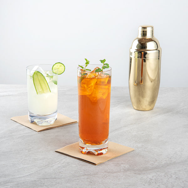 Restaurantware Bev Tek 16 Oz Polycarbonate Beverage Glass - 2 3/4" X 2 3/4" X 7 1/4" - 48 Count Box